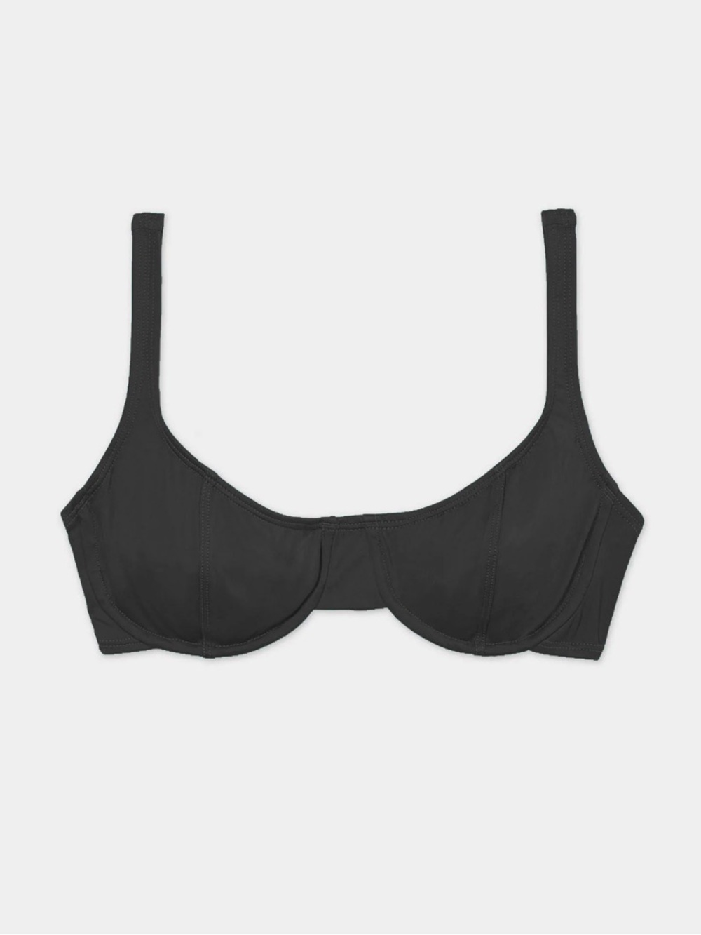 NU SWIM Laser Bikini Top black size large